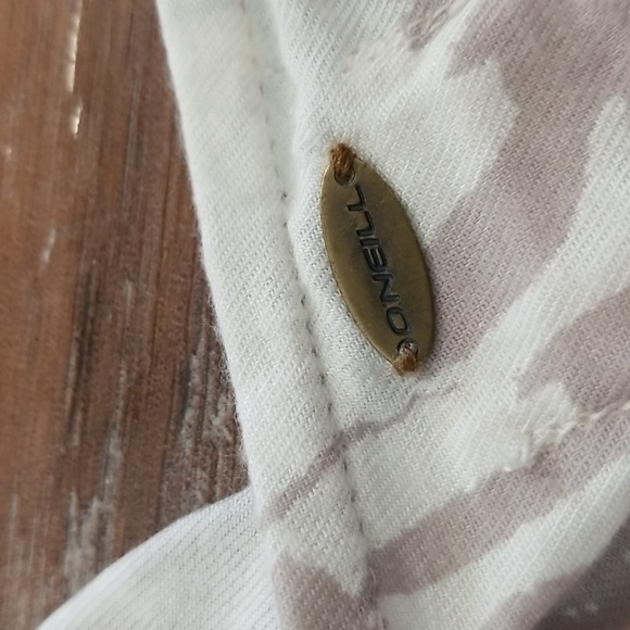 (S) O'Neill Tropical Palm Print Floral Shorts Romper Bohemian Beach Vibes - Picture 8 of 9